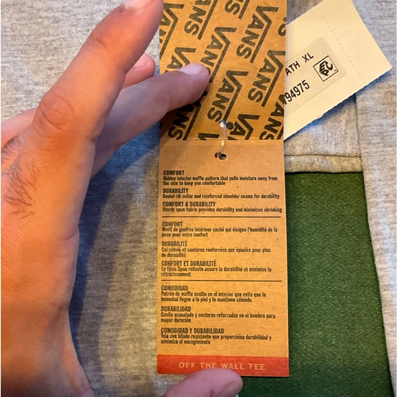 Vans Off The Wall Classic Long Sleeve T-Shirt ATHLETIC HEATHER gray Size X-Large - Picture 7 of 9